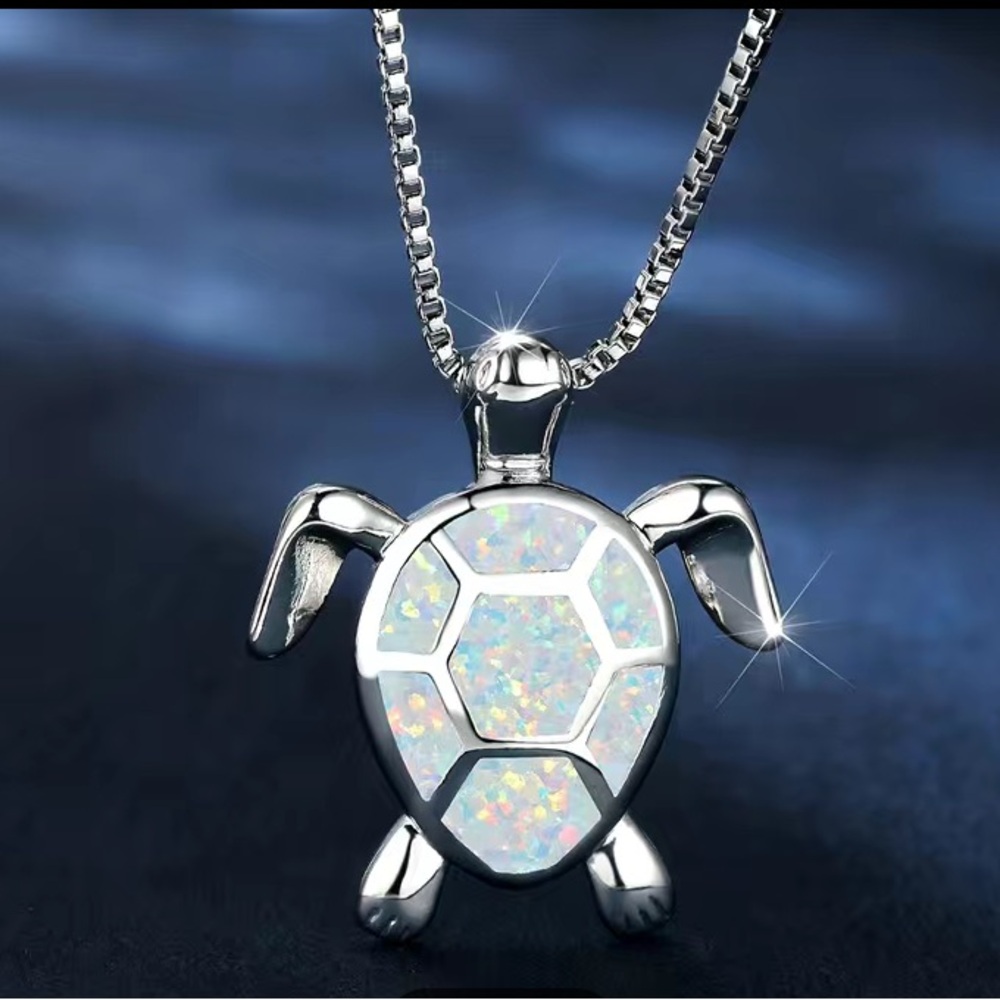 Opalescent Sea Turtle Necklace